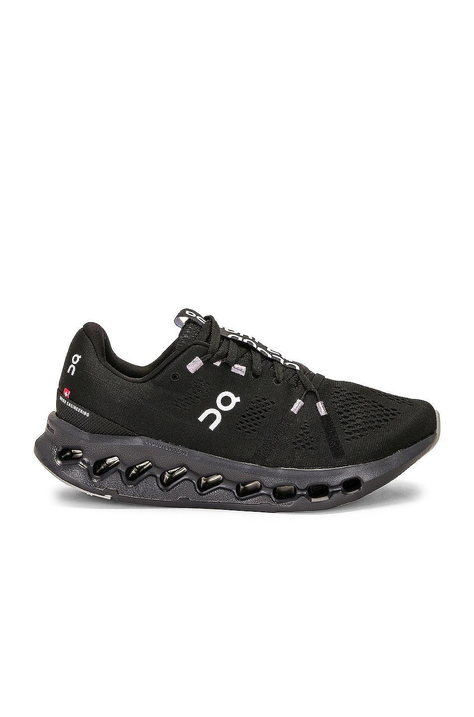 On Cloudsurfer in All Black - Black. Size 11 (also in 10.5, 11.5, 12, 13, 8.5, 9.5). Product Image