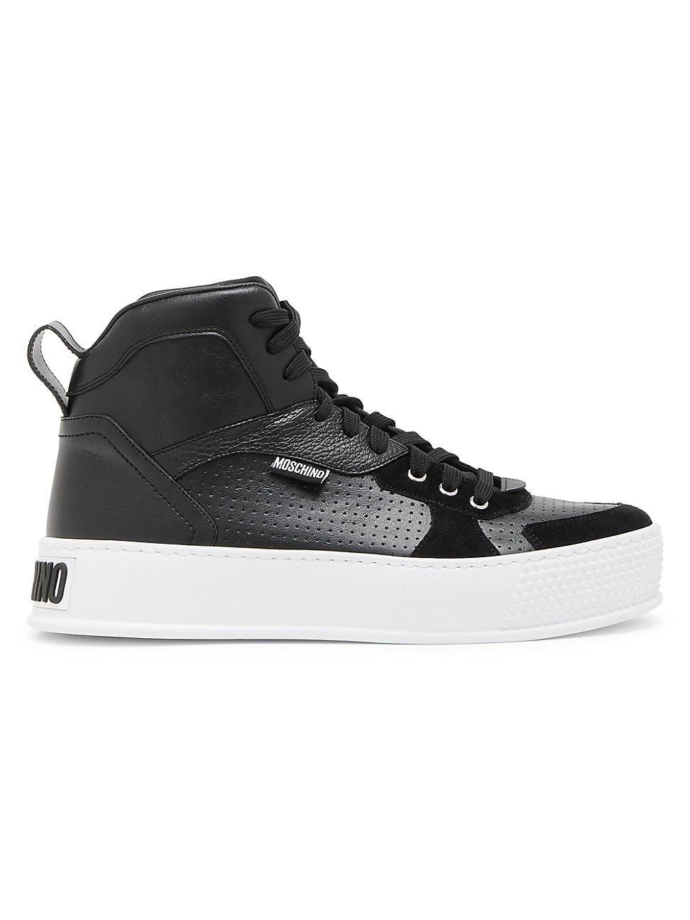 Mens Logo-Detailed High-Top Sneakers Product Image