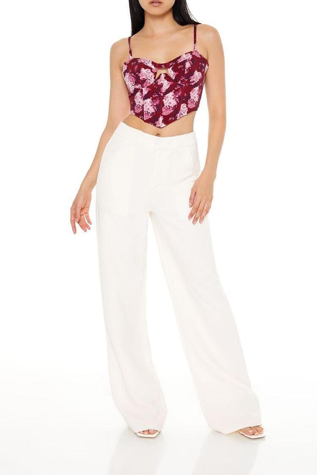 High-Rise Wide-Leg Trouser Pants | Forever 21 Product Image