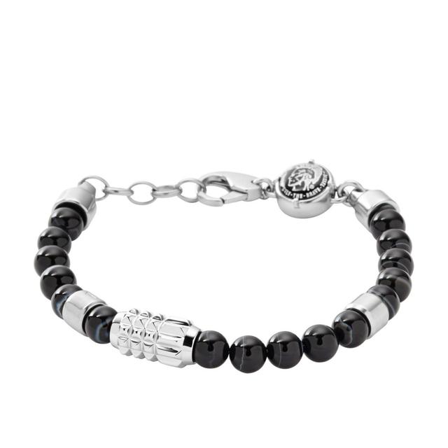 Diesel Men's Beaded Studs Bracelet - Black Product Image