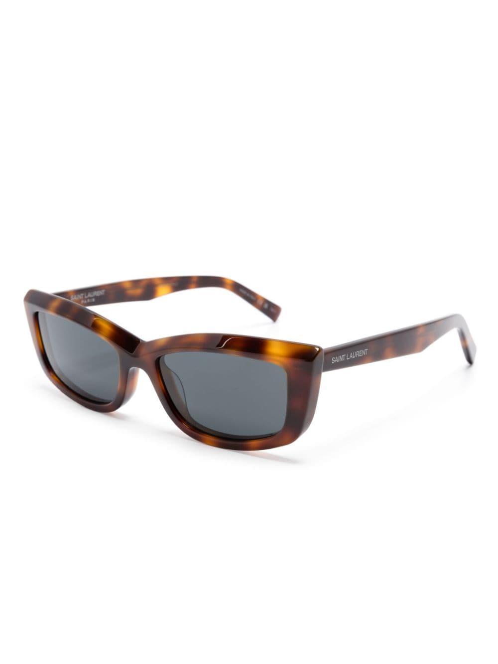 Sl 658 Rectangle-frame Sunglasses In Brown Product Image