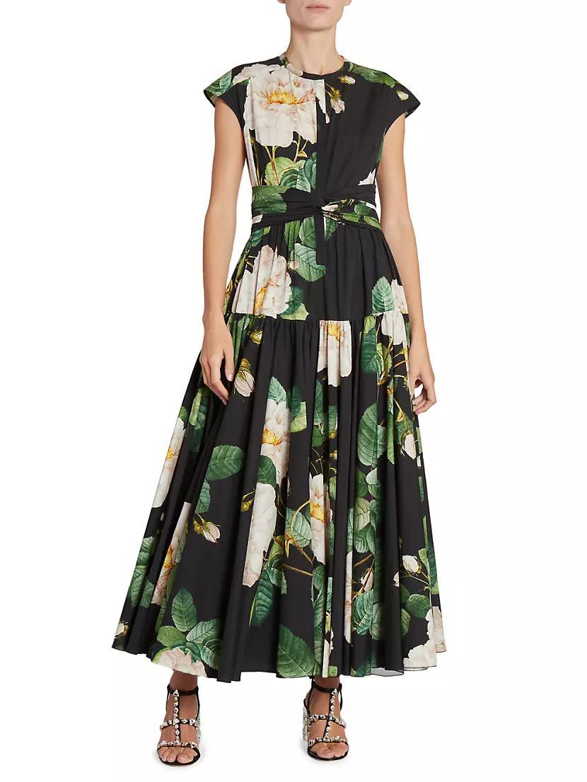 Floral Tiered Cotton Dress Product Image