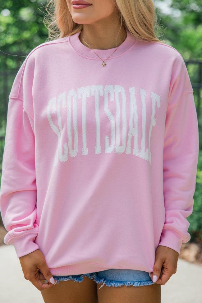 Scottsdale Block Light Pink Oversized Graphic Sweatshirt Product Image