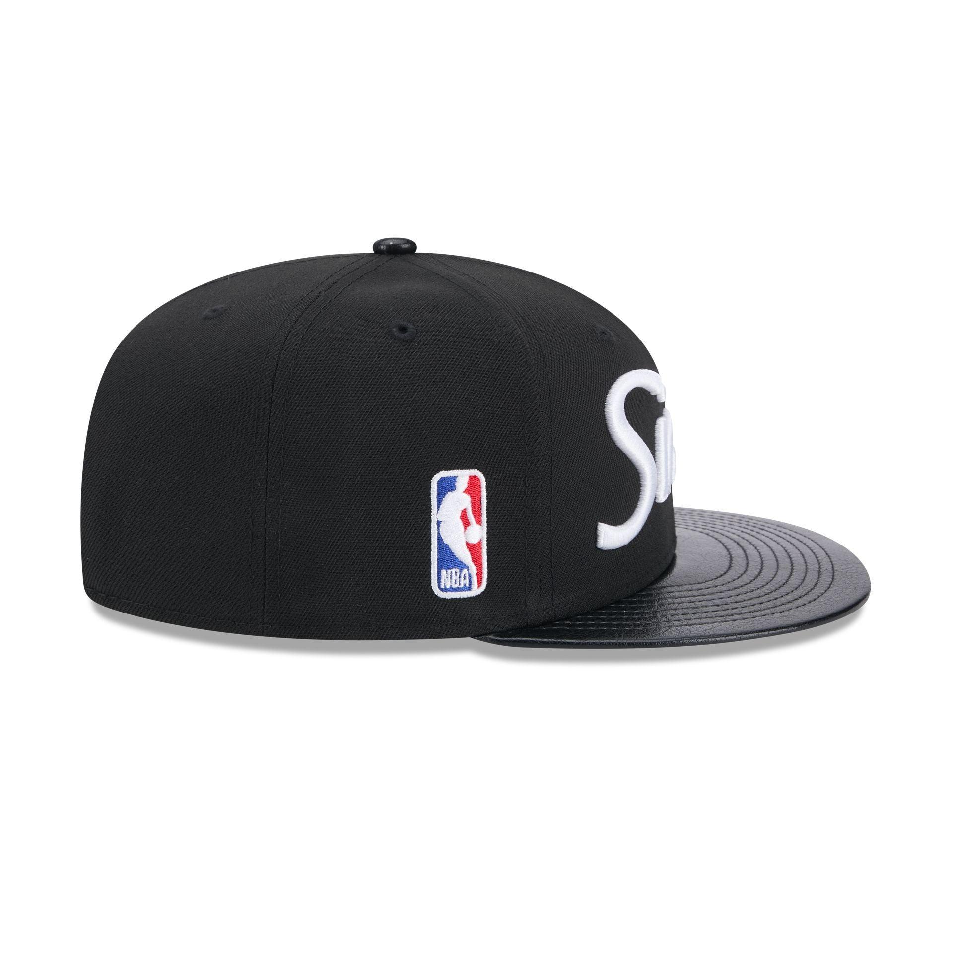 Philadelphia 76ers Faux Leather Visor 9FIFTY Snapback Hat Male Product Image