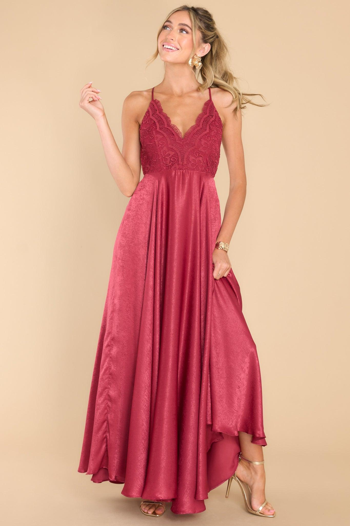 Aura Presence Of Love Cranberry Maxi Dress Red Product Image