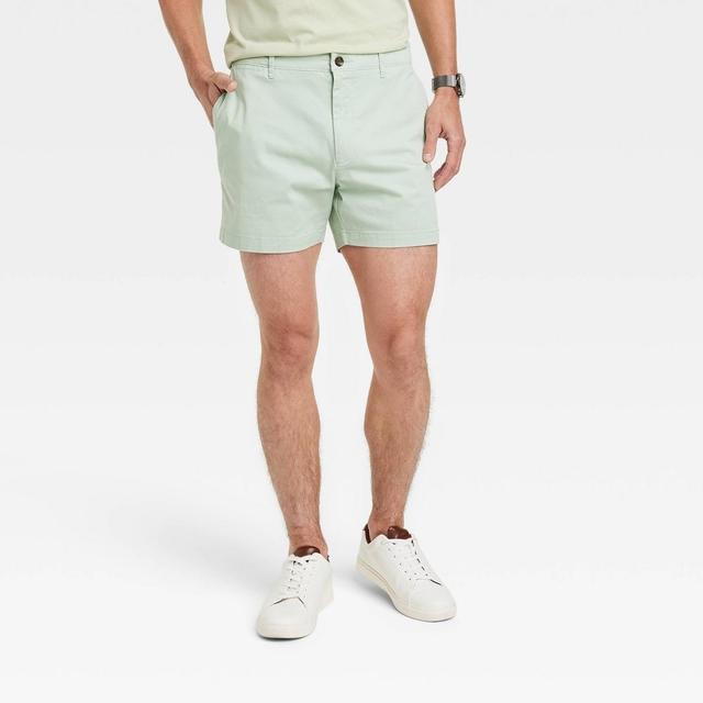 Mens 5 Slim Fit Flat Front Chino Shorts - Goodfellow & Co Product Image