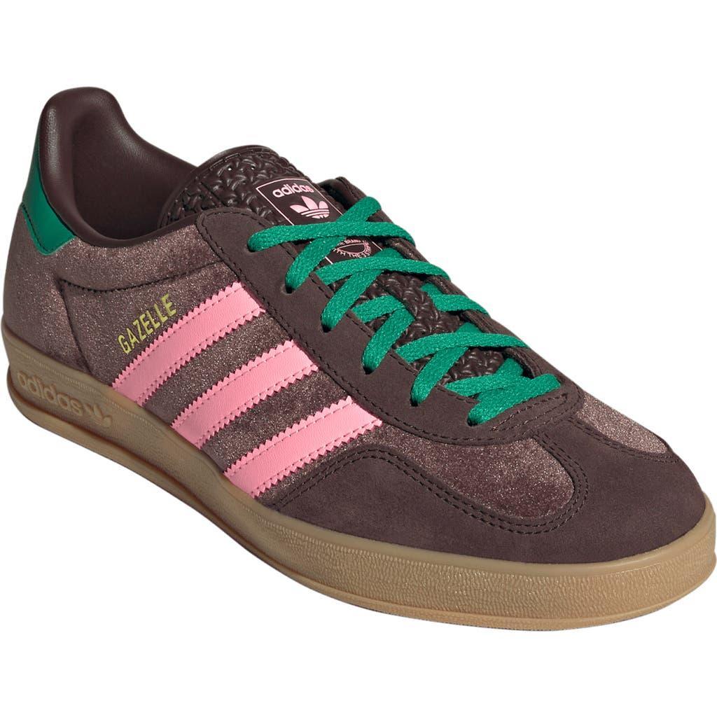 ADIDAS ORIGINALS Adidas Gazelle Indoor Sneaker In Dark Brown Glow Pink Cou Product Image