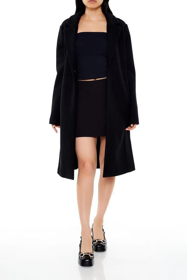 Notched Longline Coat | Forever 21 Product Image