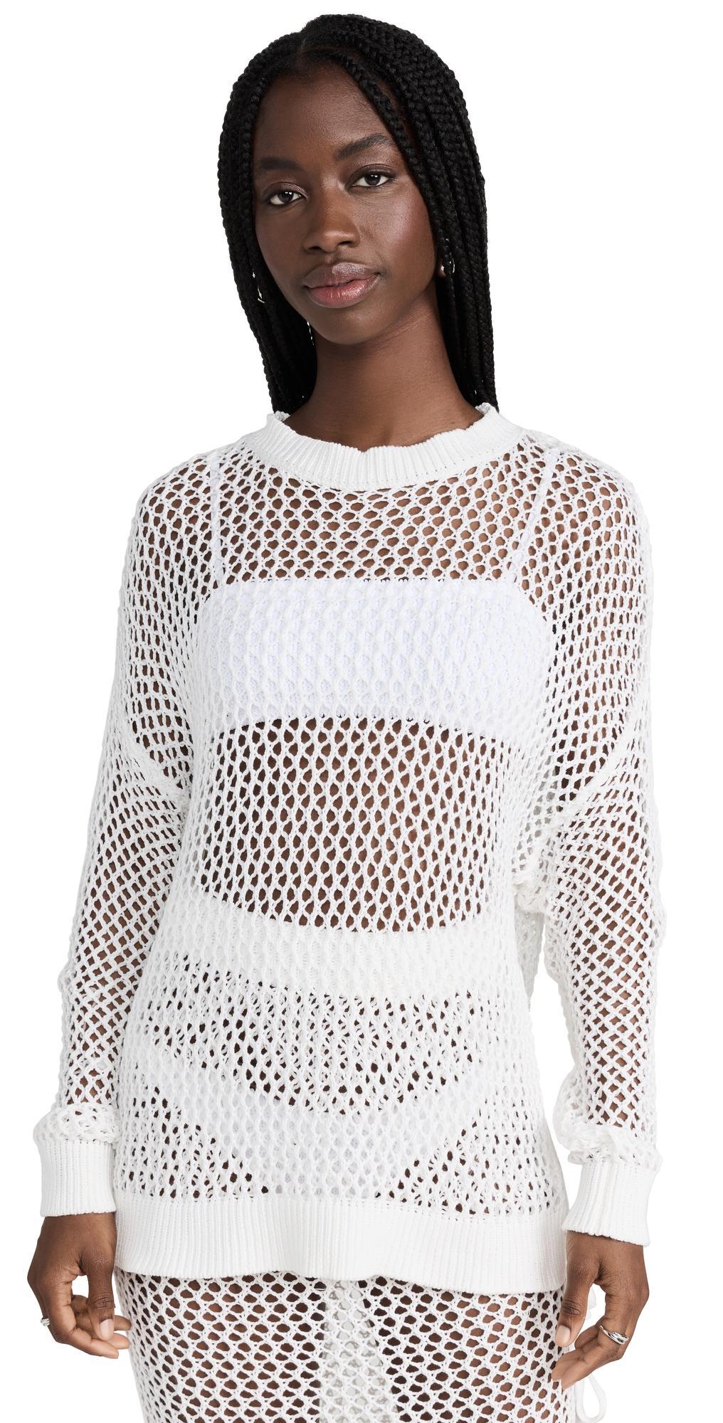 Beach Riot Hilary Long Sleeve Open Knit Cover-Up Sweater Tunic Product Image