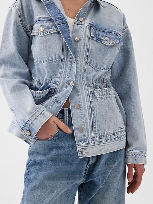 Cinched Denim Jacket Product Image