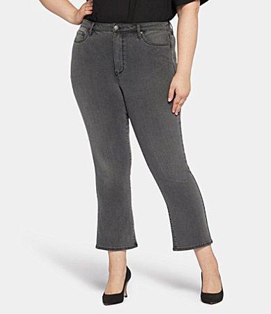 NYDJ Plus Size High Rise Cropped Flared Jeans Product Image