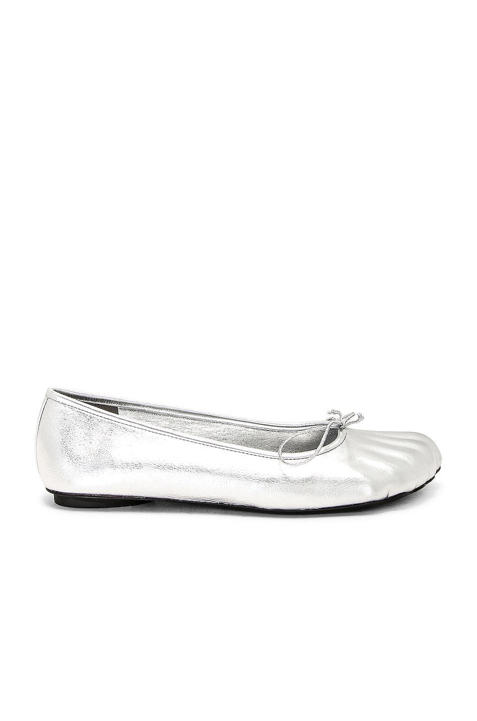 Balenciaga Fetish Ballerina In Silver in Silver - Metallic Silver. Size 38 (also in 39). Product Image