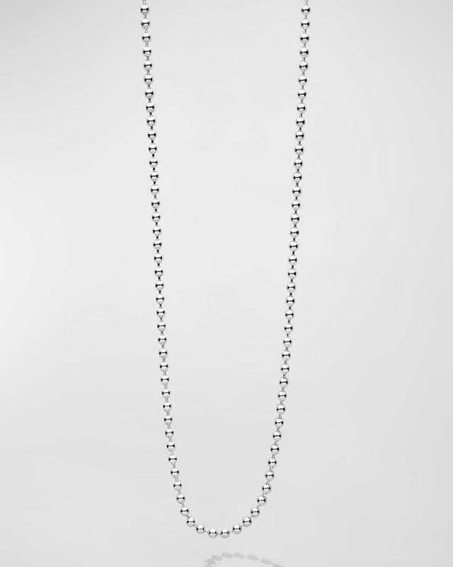 Mens Sterling Silver Ball Chain Necklace, 2.5mm, 24in Product Image