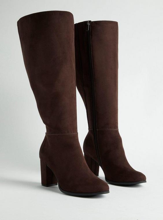 Wide Almond Toe Heel Knee Boot (WW) Product Image