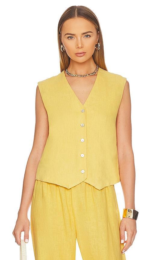 DONNI. Vest in Yellow. Product Image