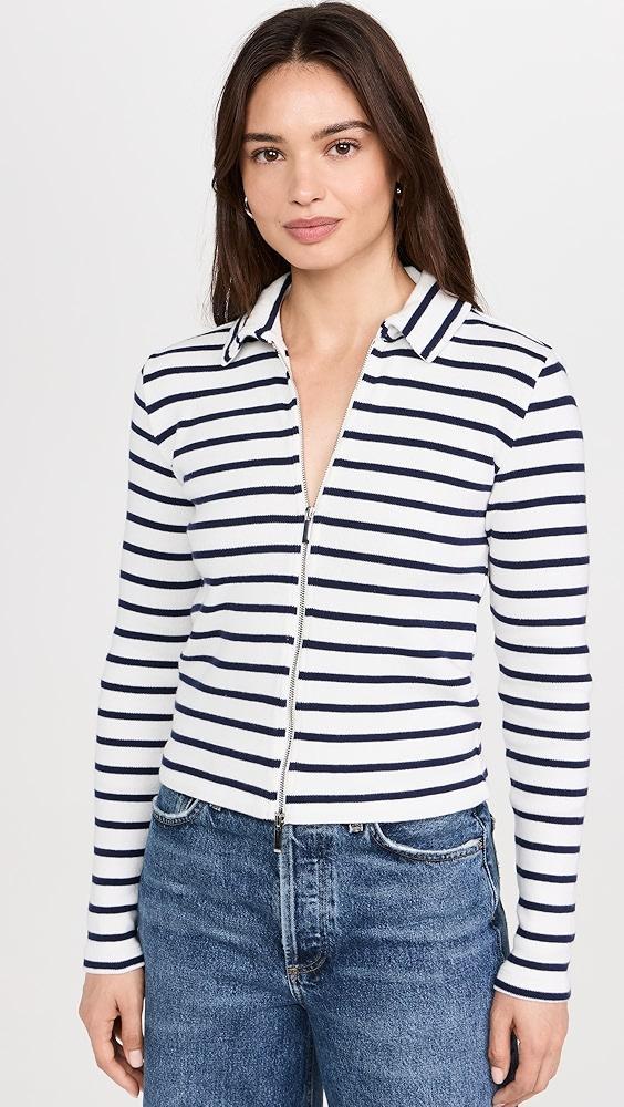 Madewell Grill Long Sleeve Zip Top | Shopbop Product Image