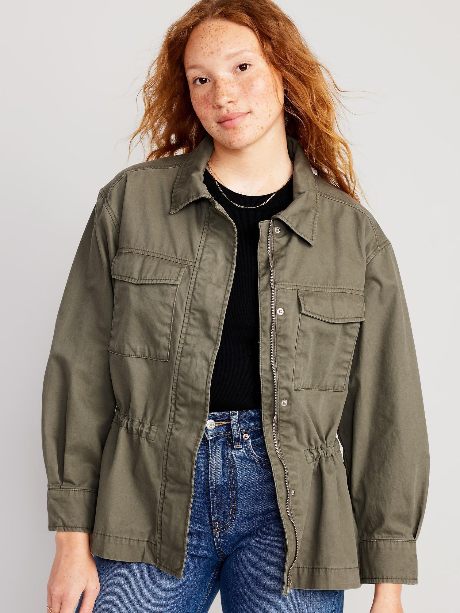 Cinched-Waist Utility Jacket Product Image