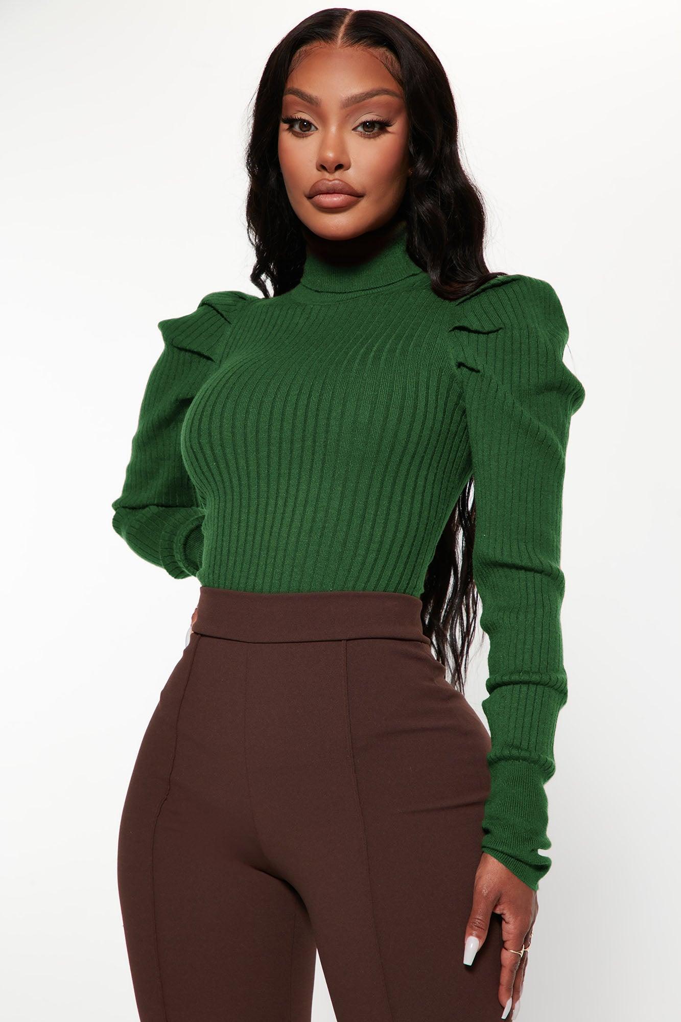 Get On With It Turtleneck Sweater - Hunter Product Image