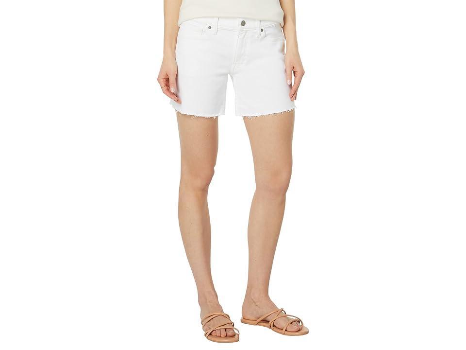 Lucky Brand Mid Rise Ava Short - Womens Shorts Denim Jean Short in Bright White Rolled Product Image