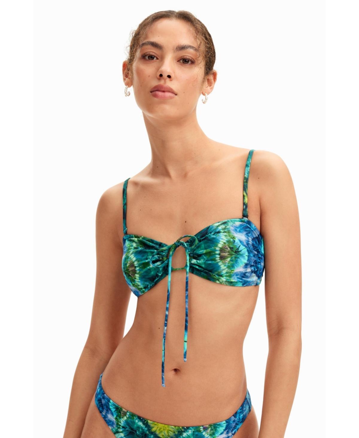 Desigual Womens Tie-dye bandeau bikini Product Image