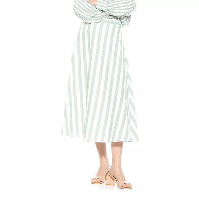 Womens ALEXIA ADMOR Brilyn Striped Maxi Skirt Product Image