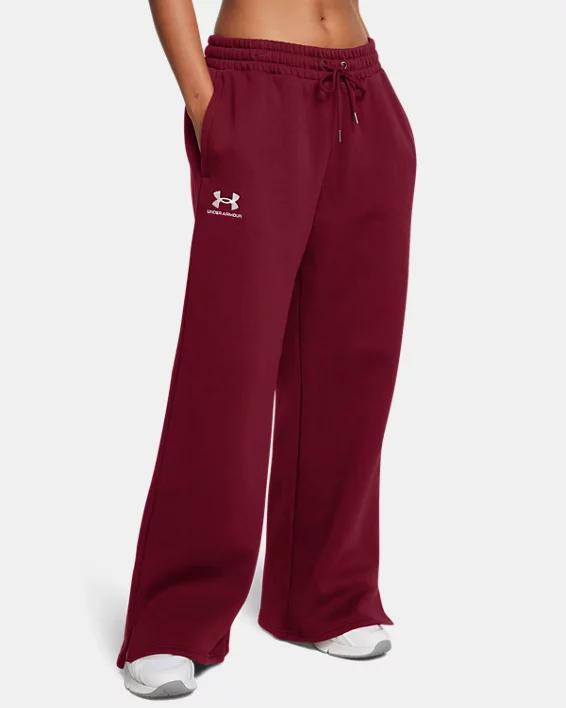 Womens UA Icon Fleece Wide Leg Pants Product Image