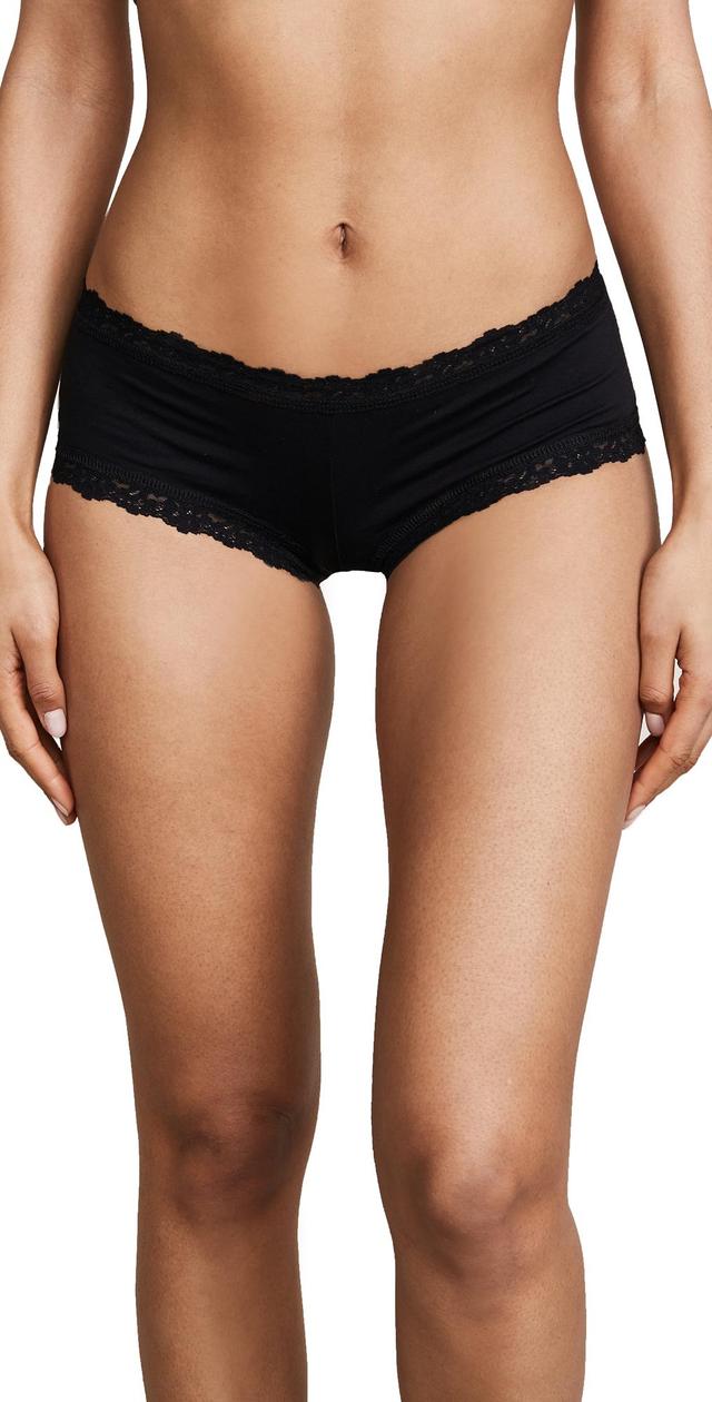 Hanky Panky Cotton with a Conscience Boy Shorts Black XS Product Image