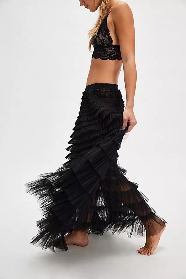 Return Of The Ruffle Maxi Slip Skirt Product Image