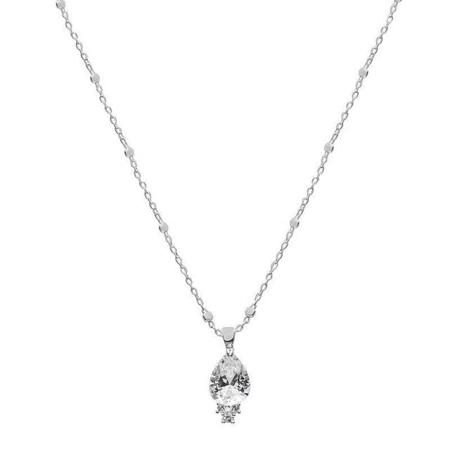 LC Lauren Conrad Silver Tone Cubic Zirconia Necklace, Womens Product Image