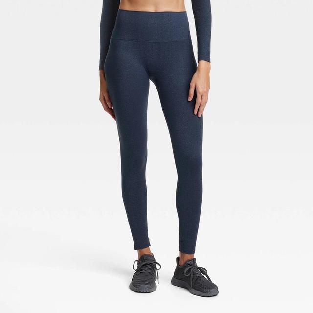 Women's Lurex Seamless High-Rise Leggings - All In Motion™ Blue XS Product Image