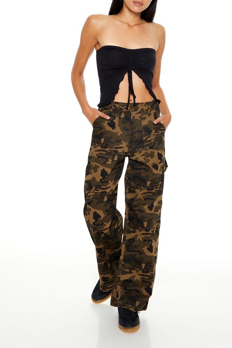 Camo Wide-Leg Utility Pants | Forever 21 product image