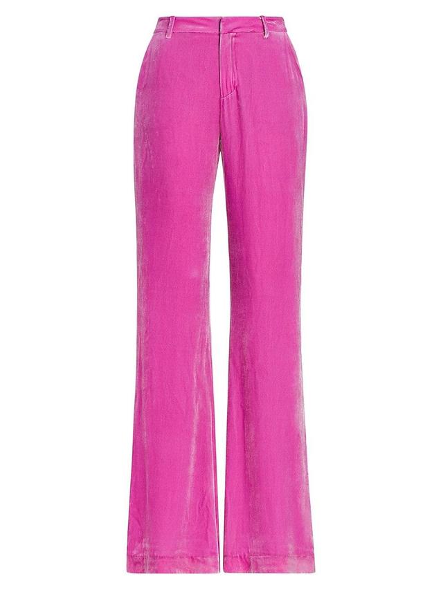 Womens Lane Velvet Flare Trousers Product Image