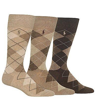 3-pack Argyle Socks In Navy/grey Heather Product Image