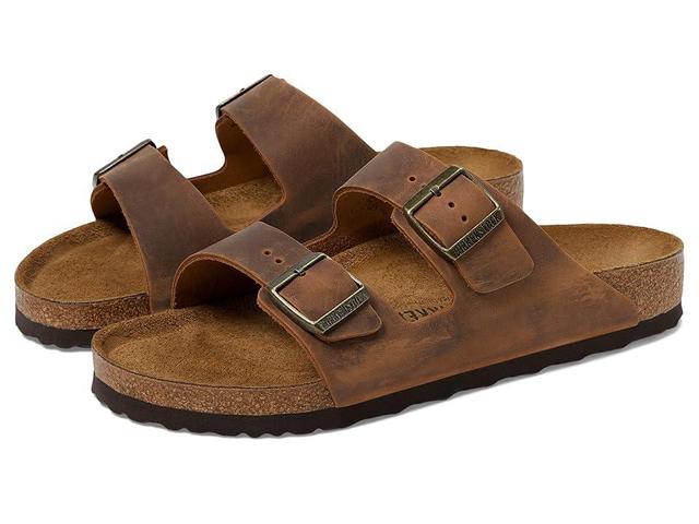 Birkenstock Arizona - Oiled Leather (Cognac) Men's Sandals Product Image