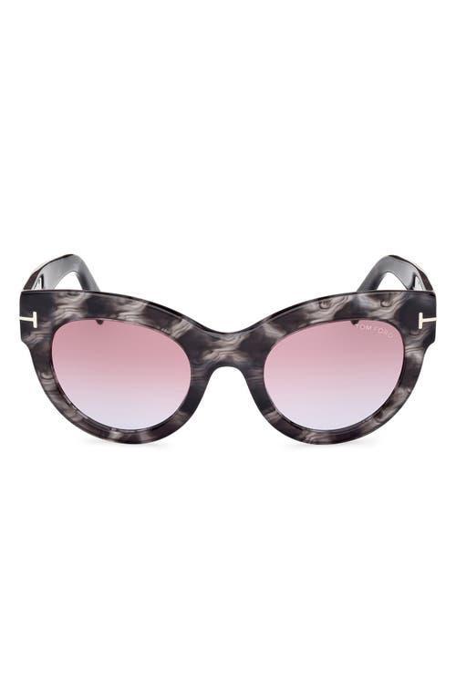 TOM FORD Lucilla 51mm Gradient Cat Eye Sunglasses Product Image