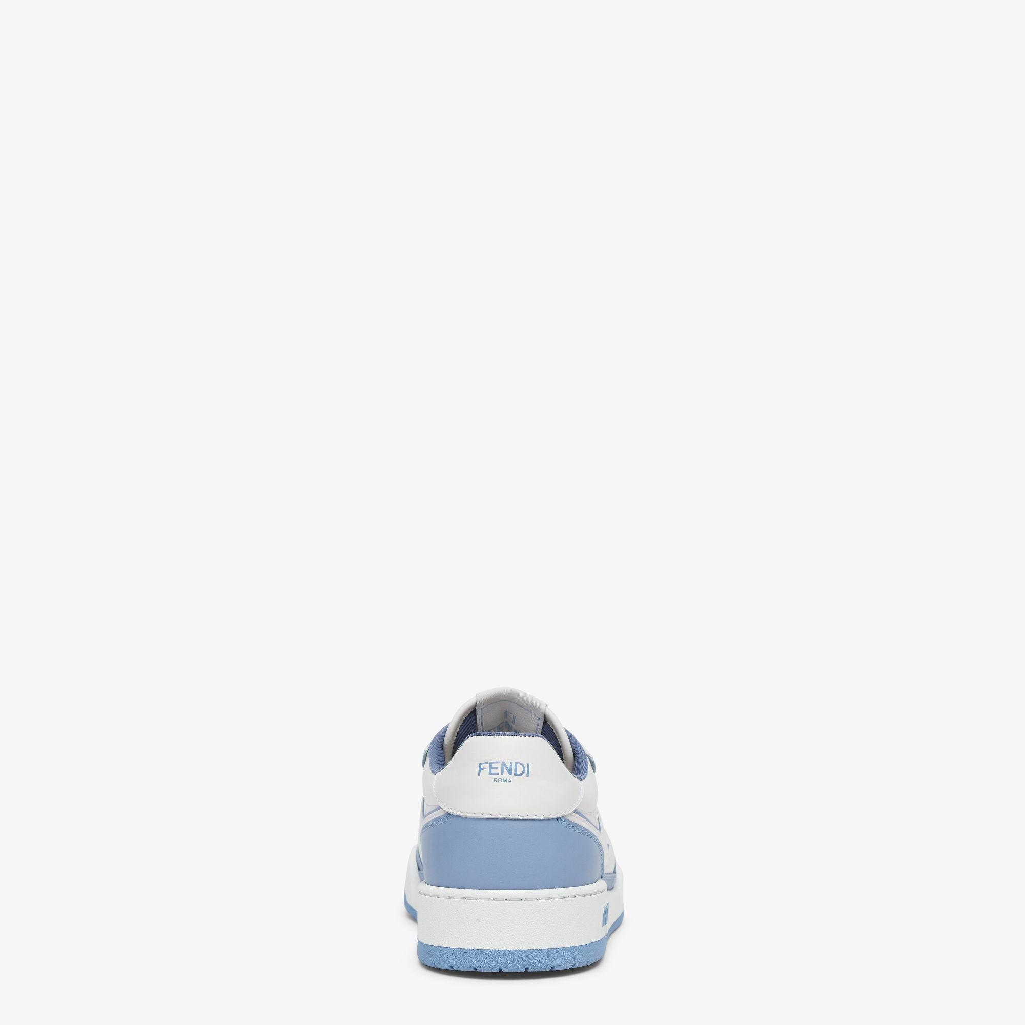 Fendi Match SneakersLight blue leather low-tops Product Image