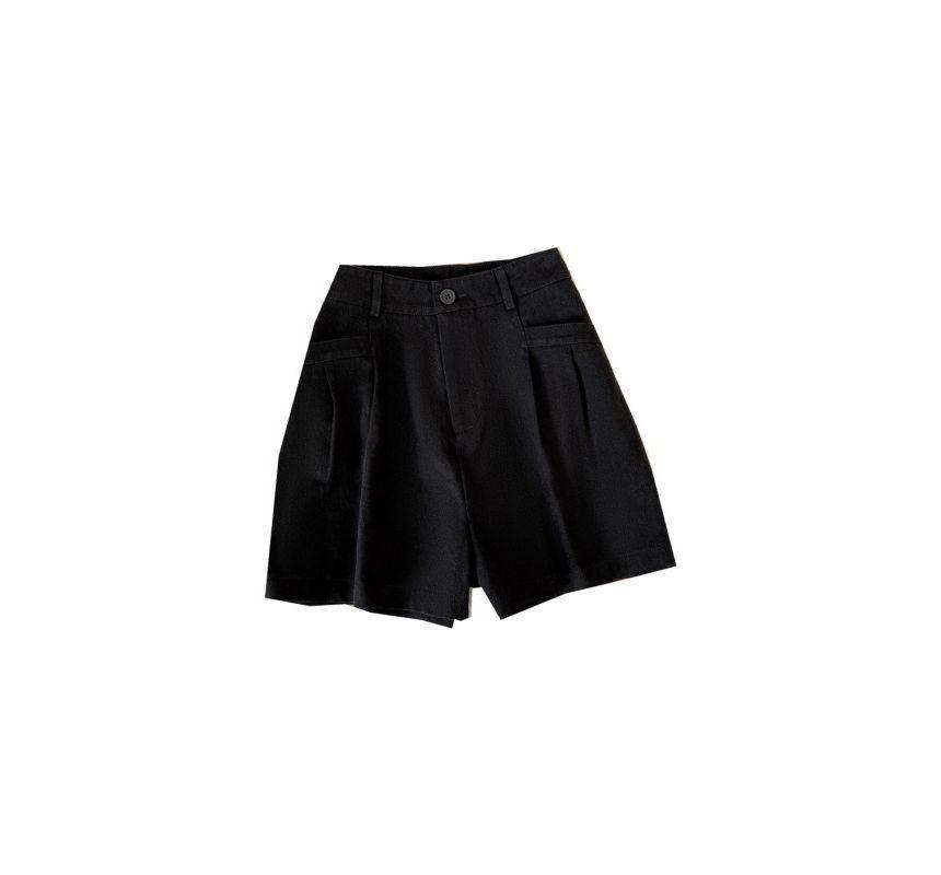 High Waist Plain Shorts Product Image