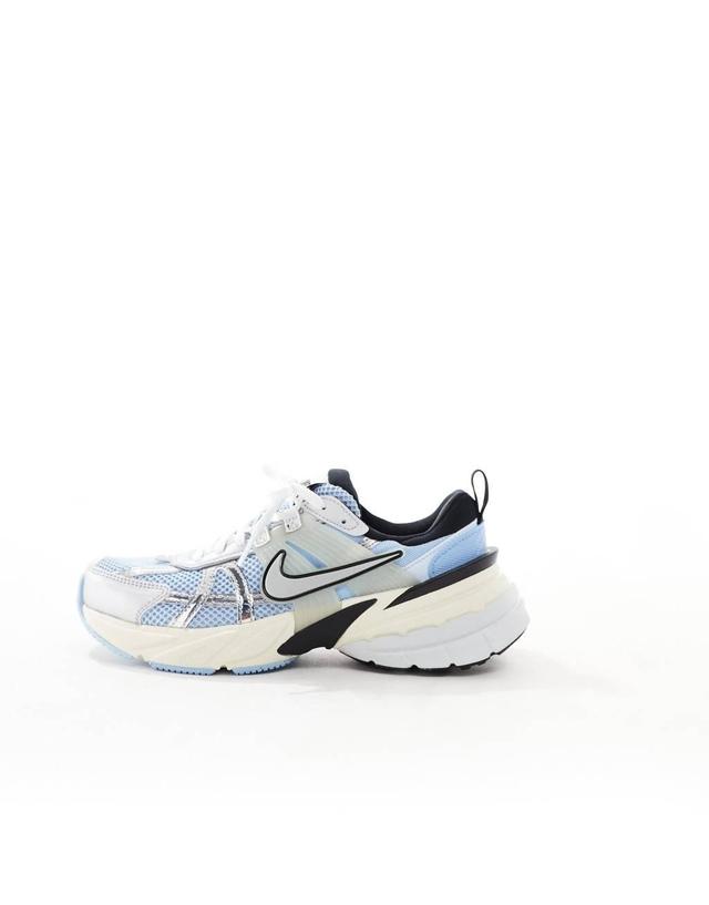 Nike V2K Run sneakers in blue and silver Product Image