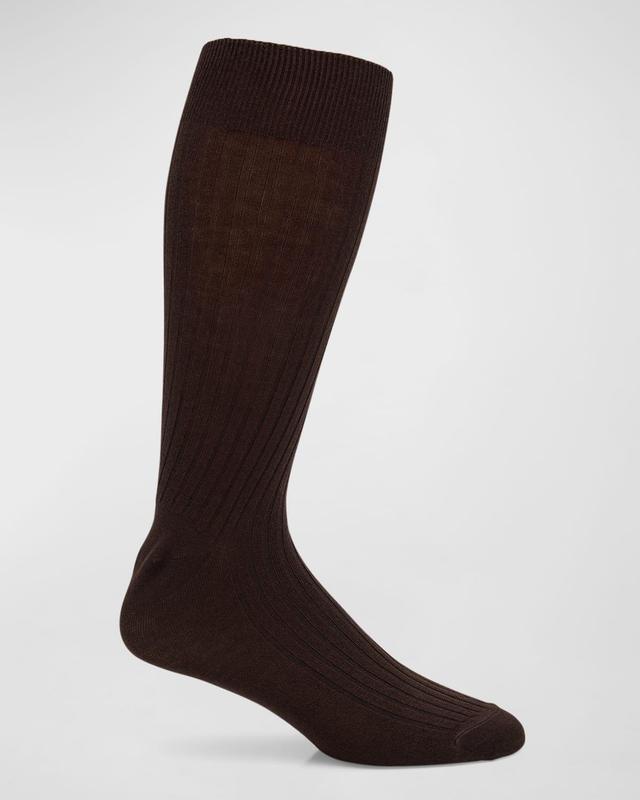 Mens 3-Pack Ribbed Crew Socks Product Image