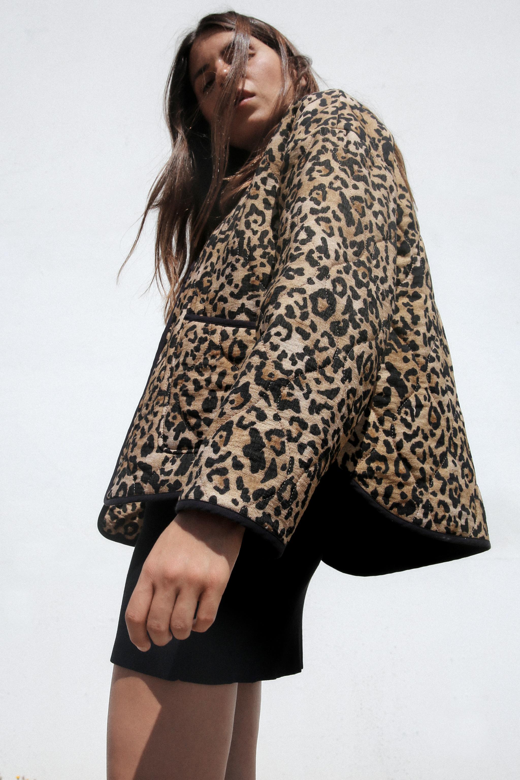 ANIMAL PRINT PUFFER JACKET Product Image