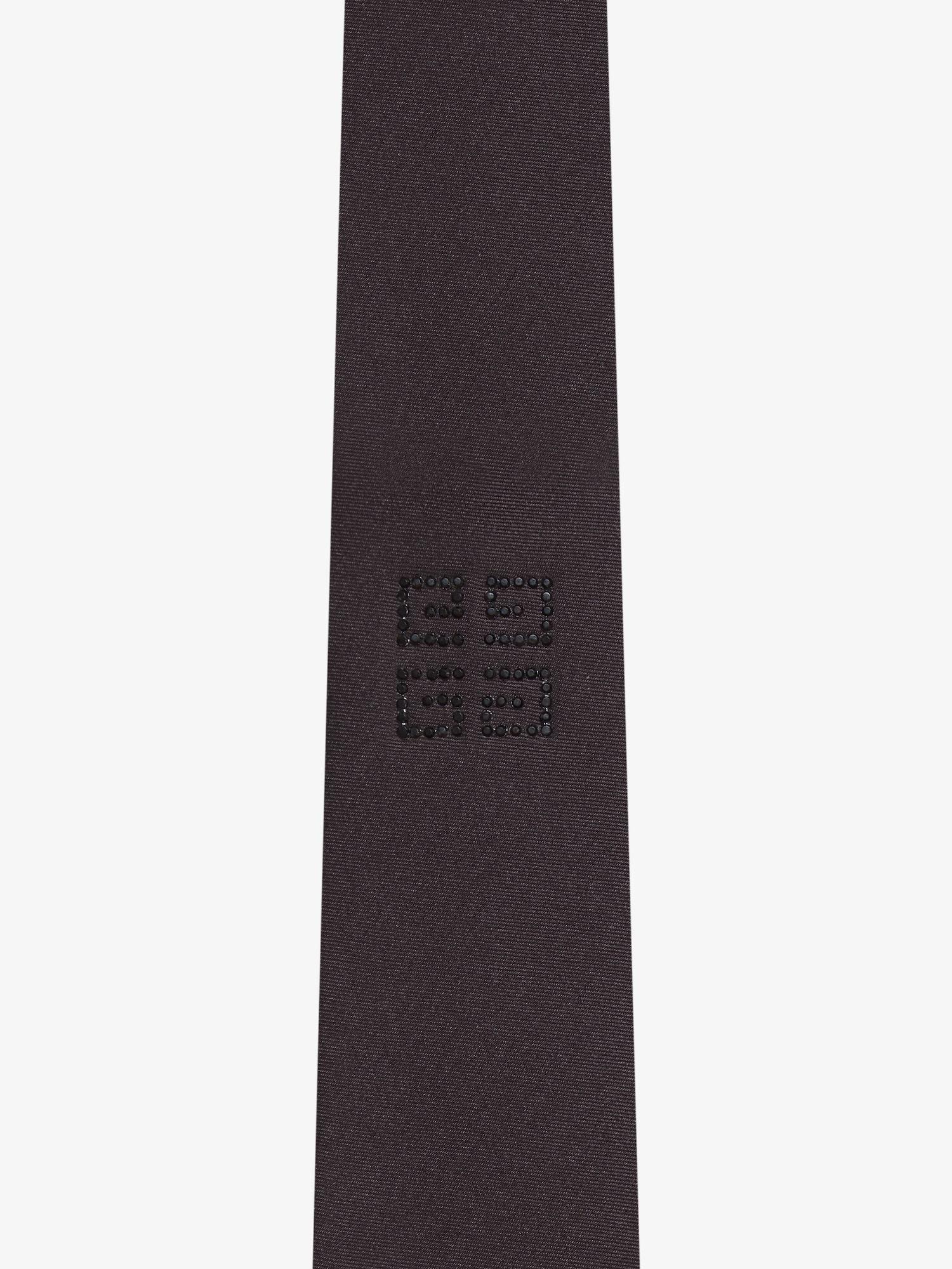 4G tie in silk with rhinestones Product Image