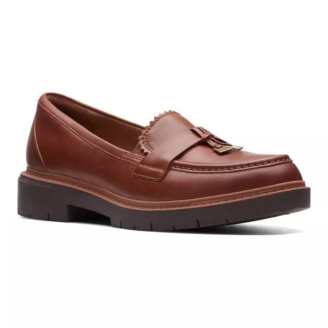 Clarks Westlynn Bella Womens Leather Lug Sole Loafers Product Image