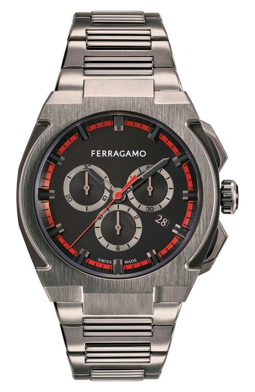 FERRAGAMO Supreme Chronograph Bracelet Watch, 43mm Product Image