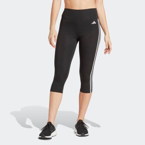 Train Essentials 3-Stripes High-Waisted 3/4 Leggings Product Image