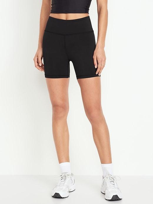 High-Waisted PowerSoft Biker Shorts -- 6-inch inseam Product Image