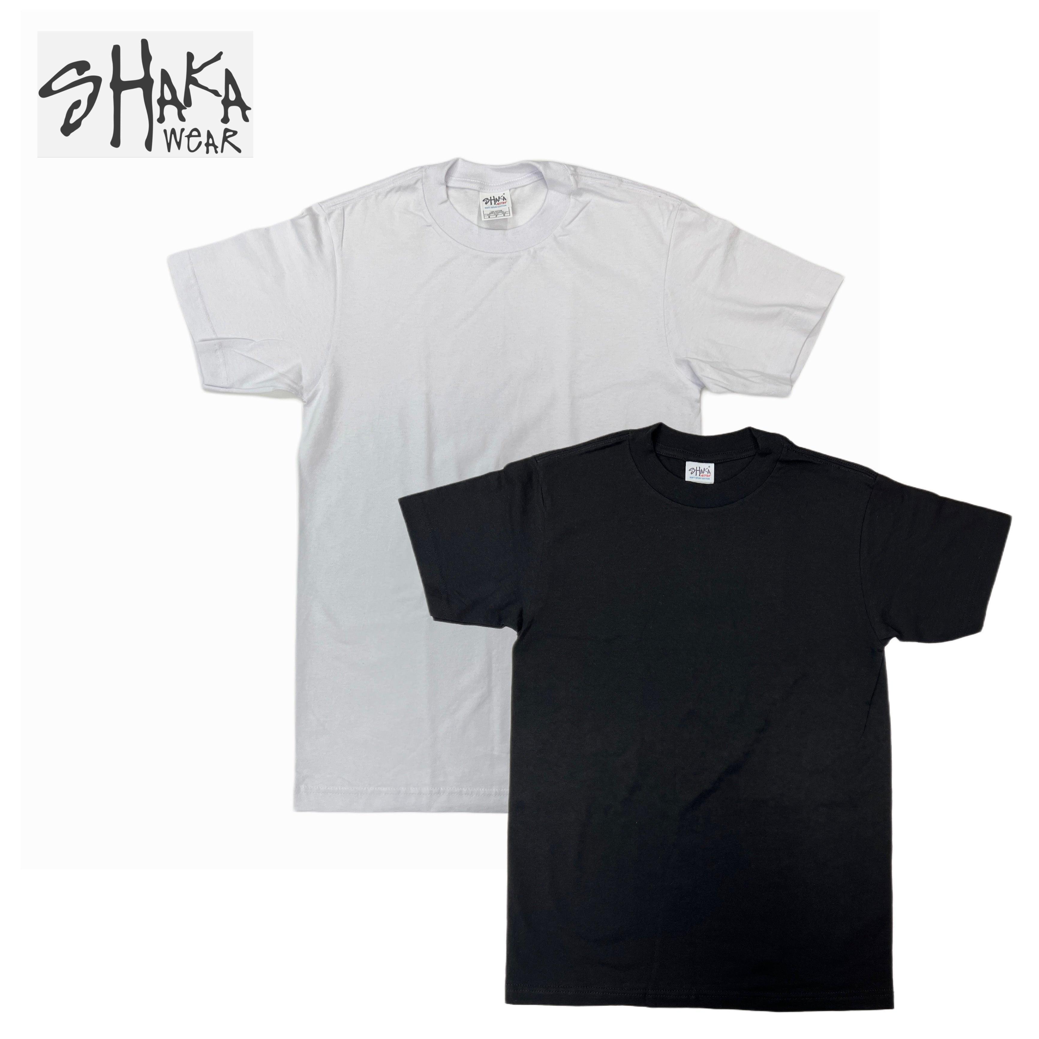 Shaka Wear 6.0 oz Active Short Sleeve T-Shirt (Black/White) Male Product Image