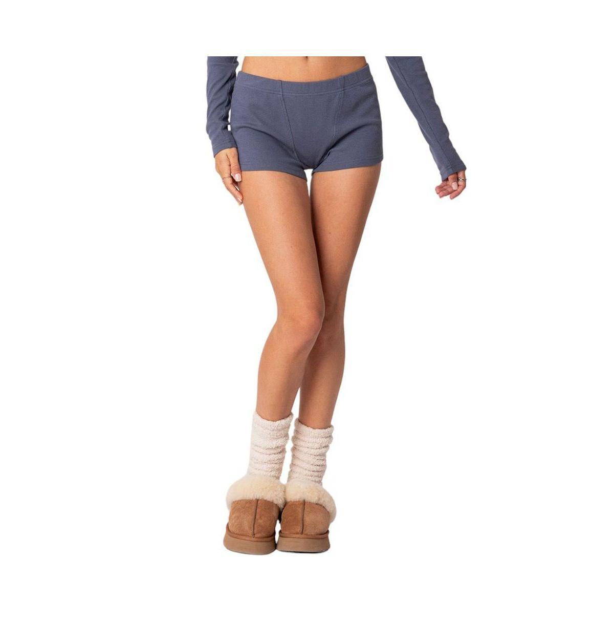 Edikted Womens Rebekah Ribbed Shorts Product Image