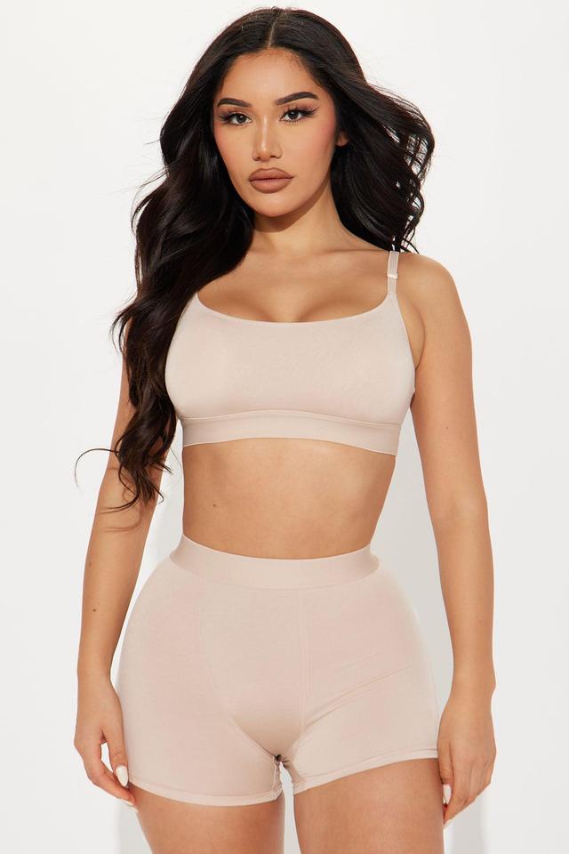 Lazy Daydream Scoop Bralette - Taupe Product Image