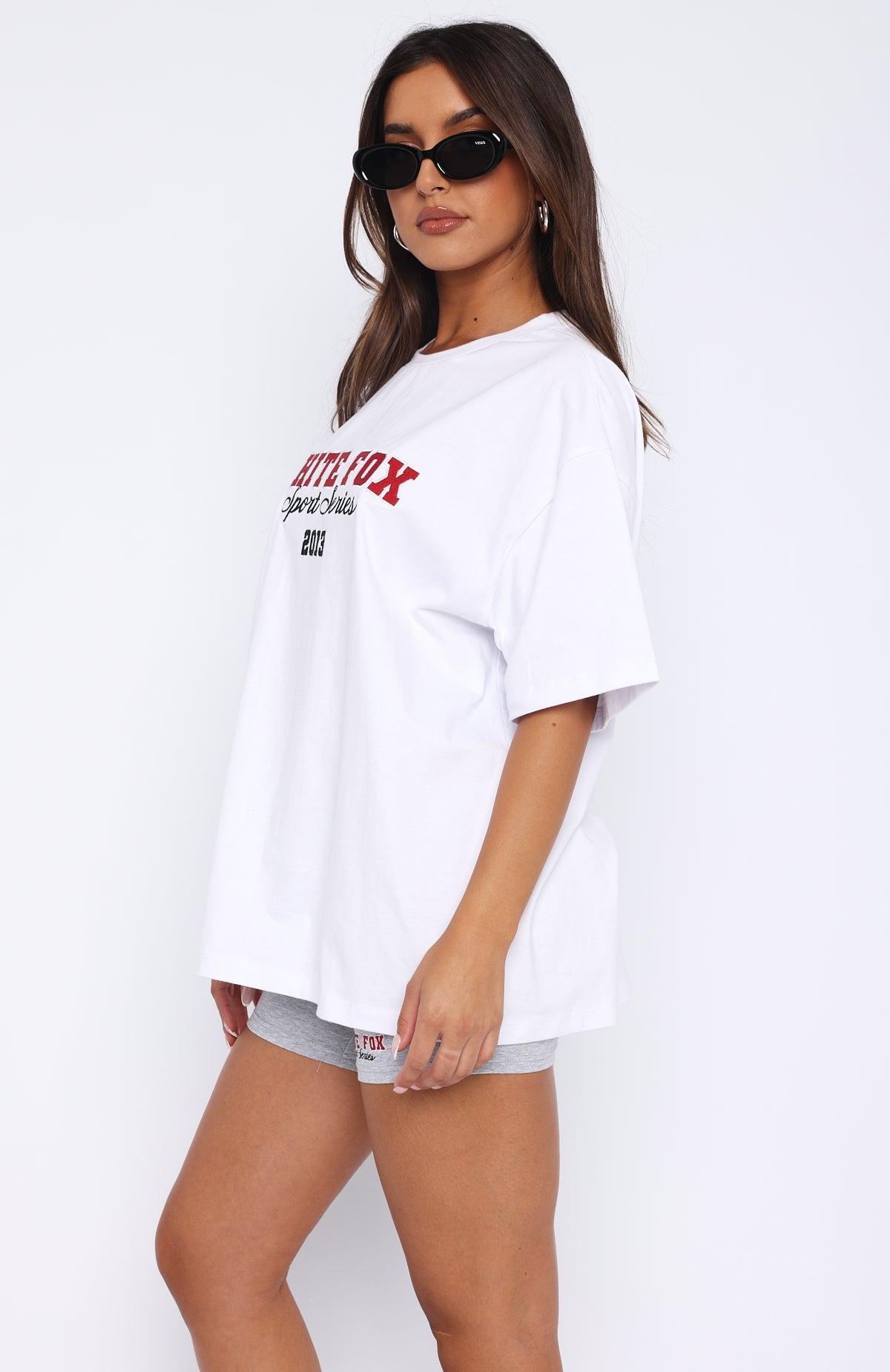 A Power Move Oversized Tee White Product Image