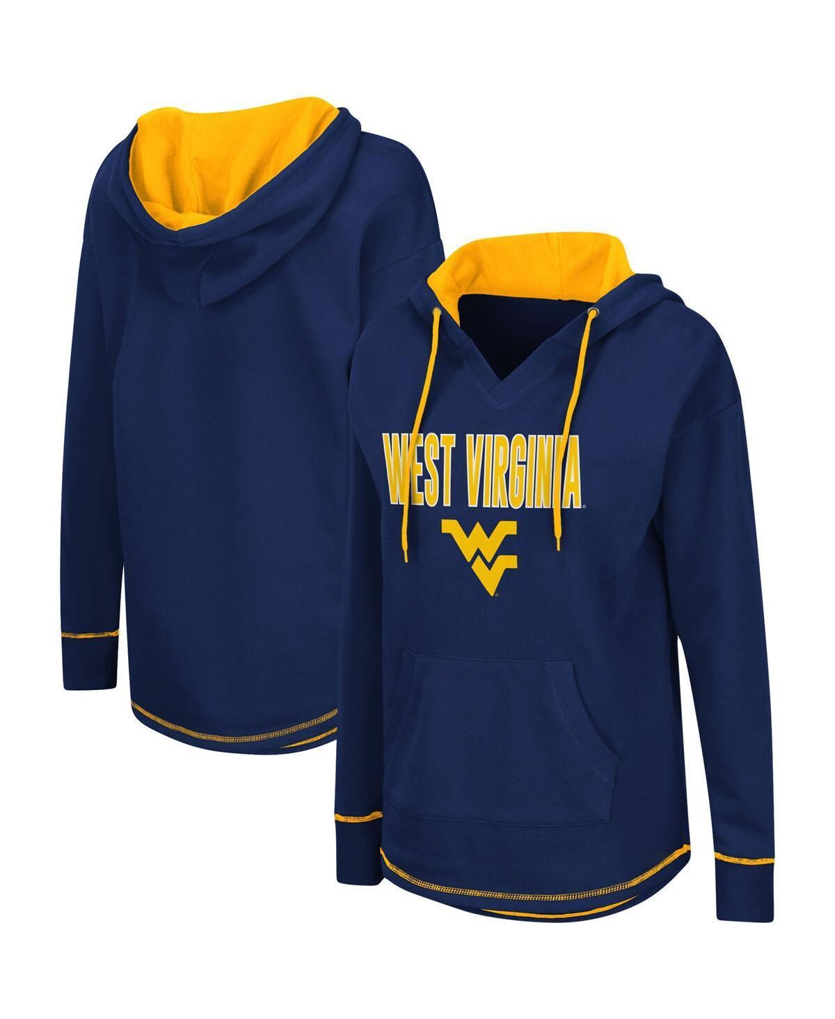 Womens Colosseum West Virginia Mountaineers Tunic Pullover Hoodie Blue product image